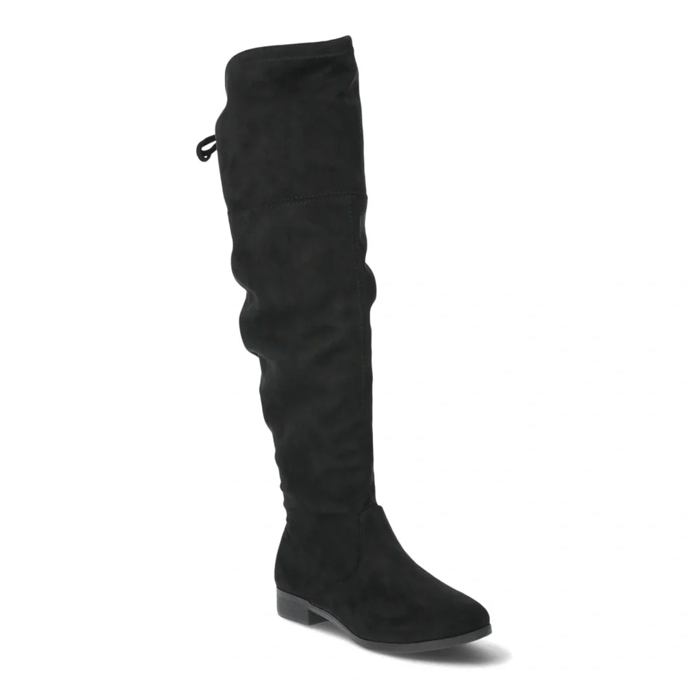 Time and Tru Steve Madden Boots women’s sz 8.5W Black Knee High, Wide Width EUC